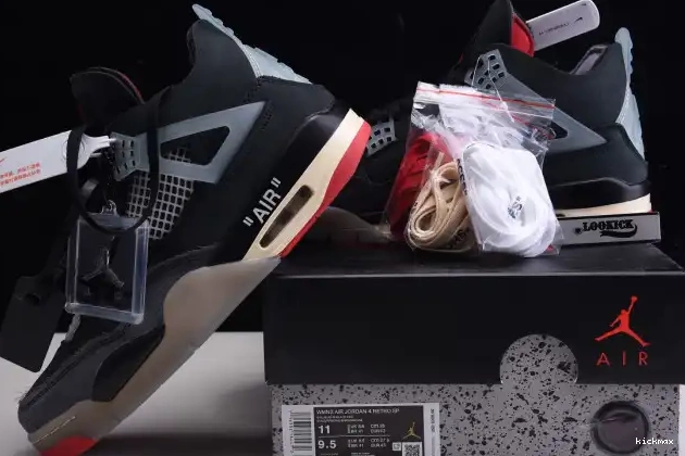 Rep White 4 Air Jordan x CV9388-001 Bred Retro Off 0418